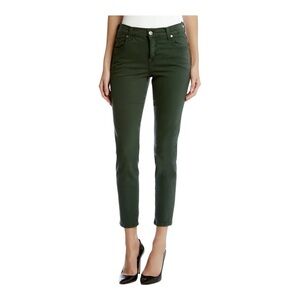 Karen Kane 3L82138 Forest Green Zuma Crop Stretch Denim Skinny Jeans, Size 10